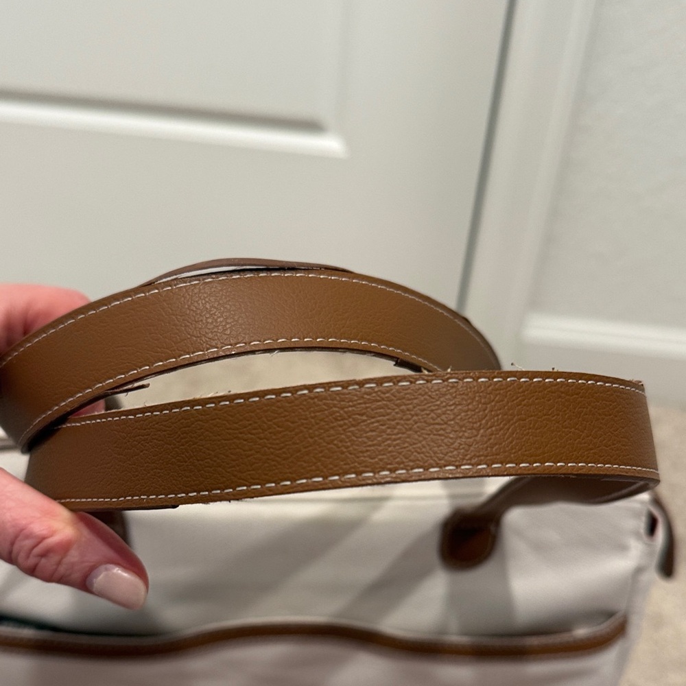 Delsey Paris Cream and Tan Shoulder Bag - Picture 4 of 7